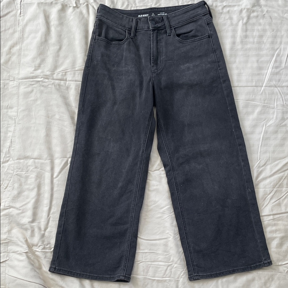 Old Navy High Rise Wow Wide Leg Crop Jeans
